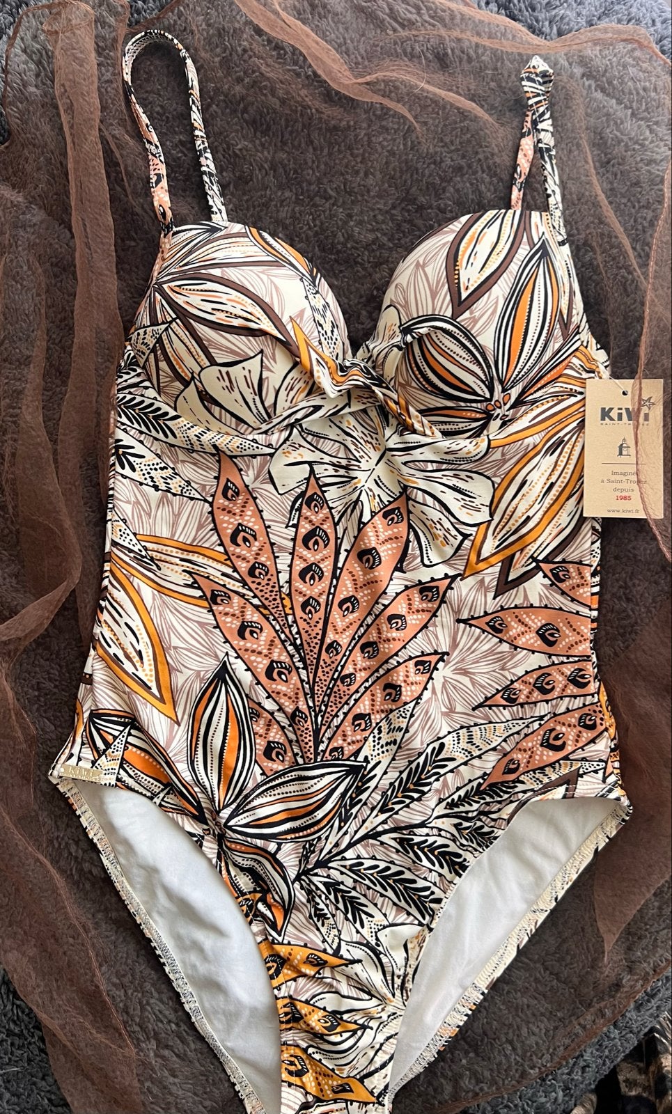 Kiwi Saint-Tropez Badpak met Tropische Print, Ophalen of Verzenden, Nieuw, Meerkleurig, Badpak
