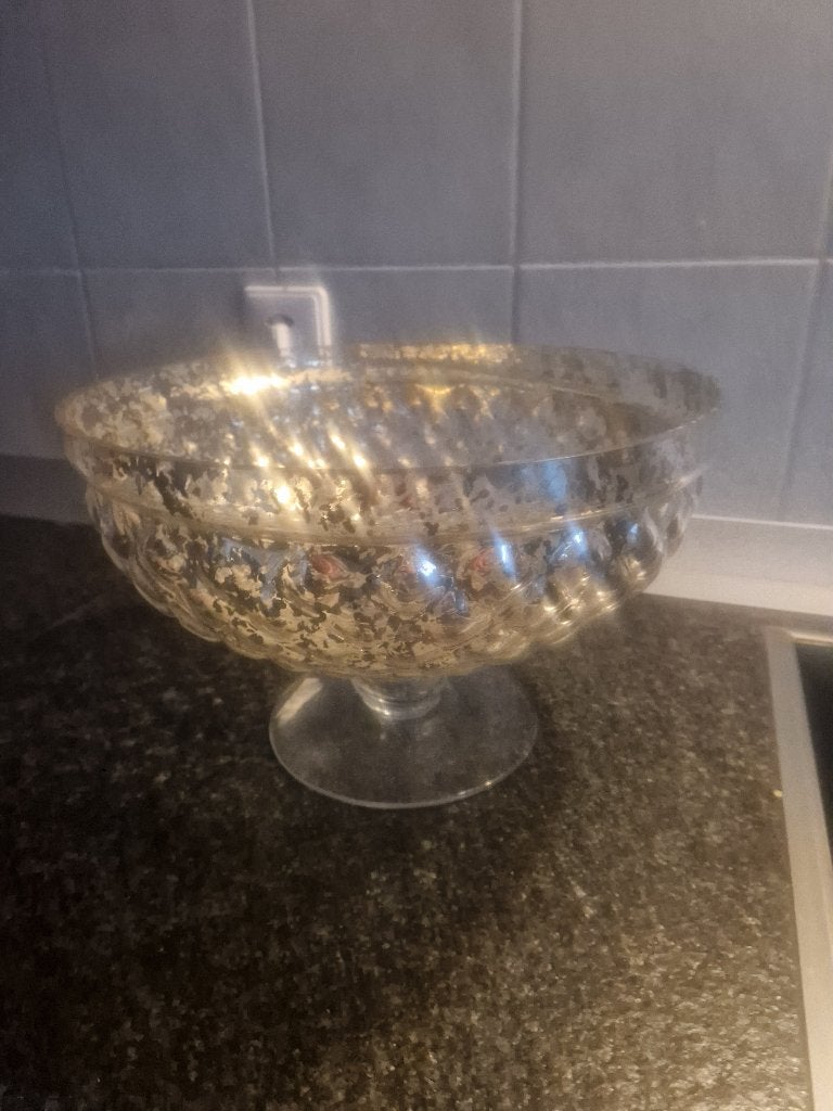 Fruitschaal, Schaal, Rond, Ophalen of Verzenden, Glas