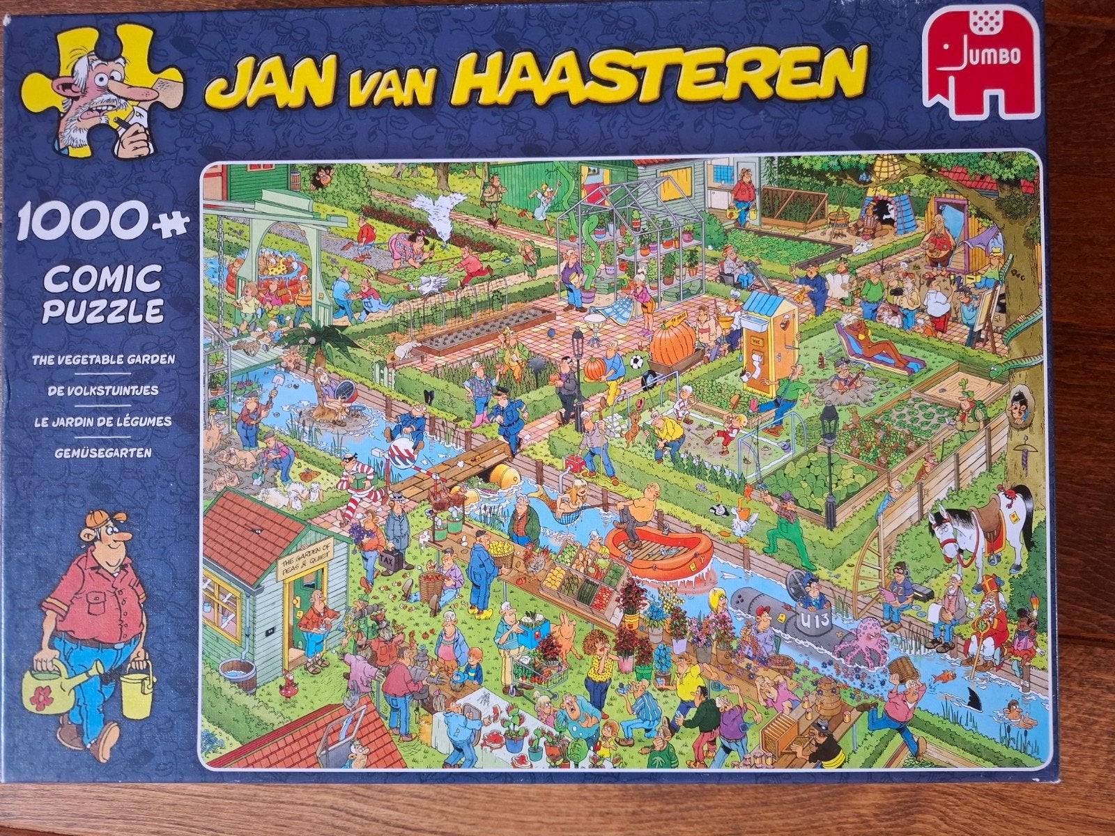 Jan van Haasteren puzzel De Volkstuintjes, Hobby en Vrije tijd, Denksport en Puzzels, Ophalen of Verzenden, 500 t/m 1500 stukjes