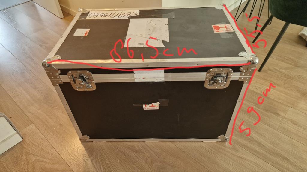 Stevige Flightcase / Opbergkist - 86,5x59x57 cm, Huis en Inrichting, Woonaccessoires | Kisten, Gebruikt, 50 tot 100 cm, 50 tot 75 cm
