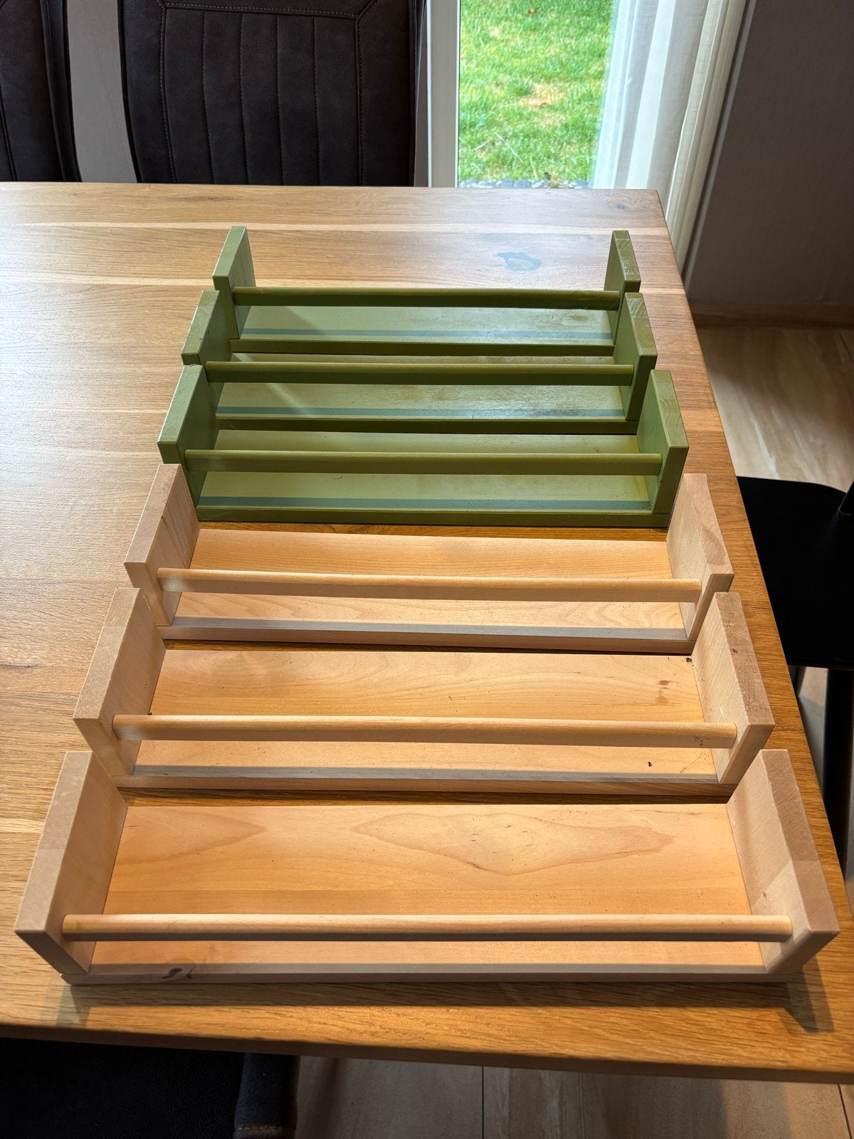 IKEA Bekväm kruidenrekjes - 6 stuks, hout en groen, Huis en Inrichting, Woonaccessoires | Wandplanken en Boekenplanken, Ophalen