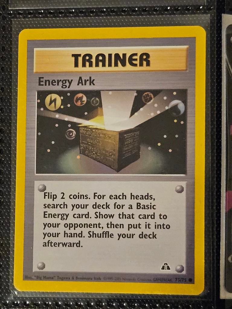 Pokemon Energy Ark 75/75 Neo Discovery, Ophalen of Verzenden, Zo goed als nieuw, Losse kaart, Foil