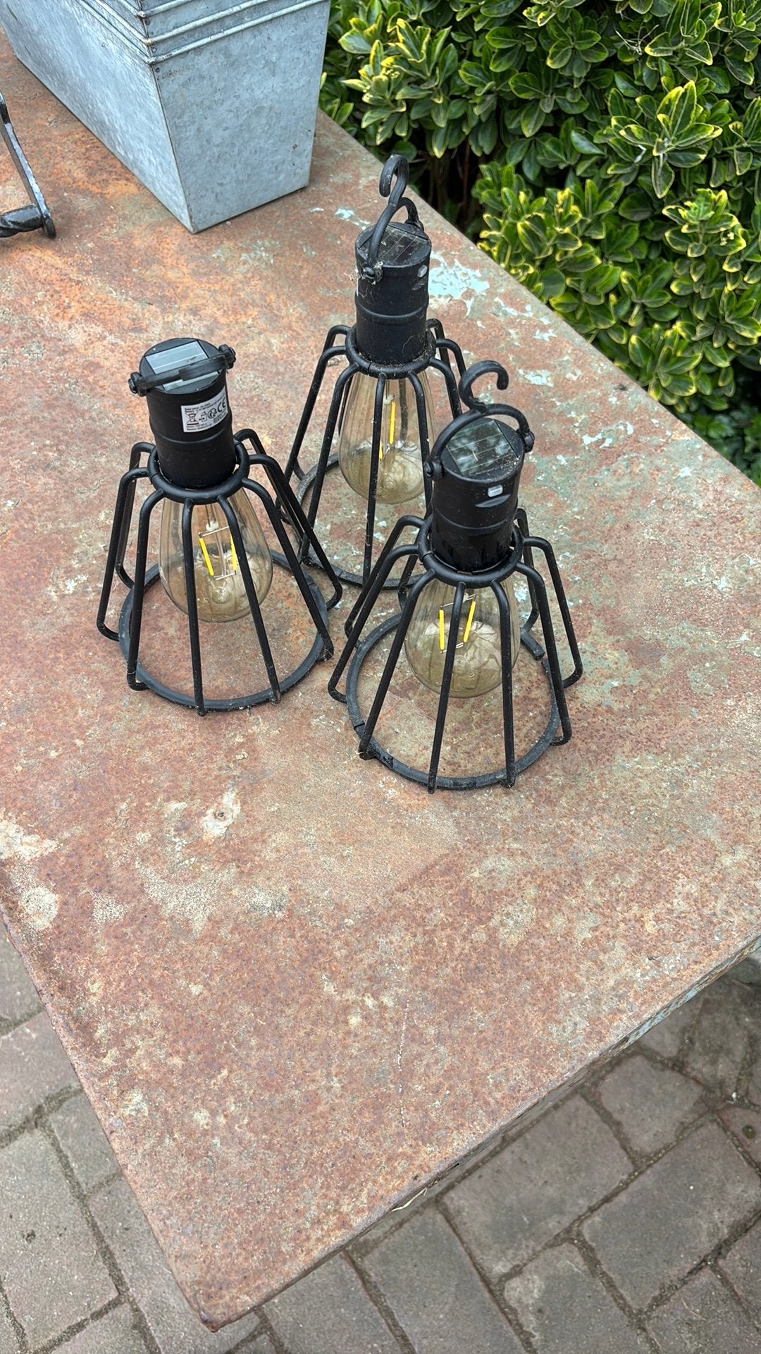 3 solarlampjes., Tuin en Terras, Ophalen of Verzenden, Zo goed als nieuw, Netvoeding, Minder dan 50 watt