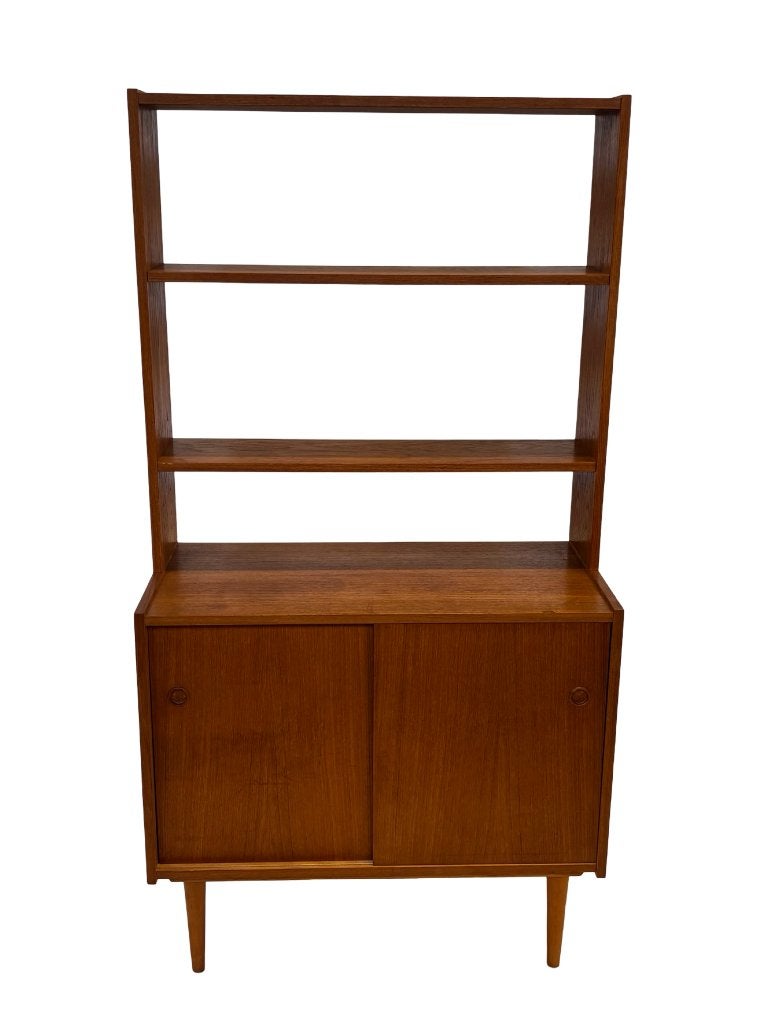 Vintage boekenkast wandkast teak fineer jaren 60 design, Ophalen, Gebruikt, Vintage boekenkast, Vintage boekenkast