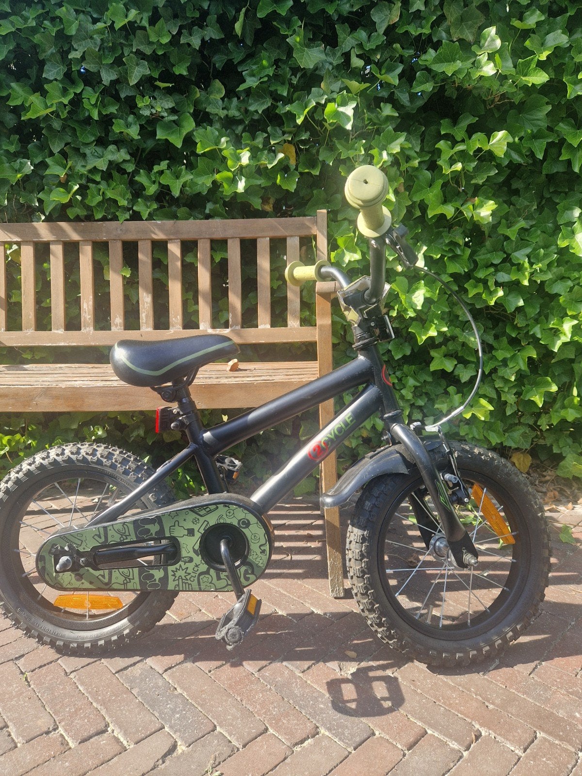 2Cycle kinderfiets 14 inch - Zwart - In heel goede staat, Ophalen, Terugtraprem, 2Cycle, Minder dan 16 inch