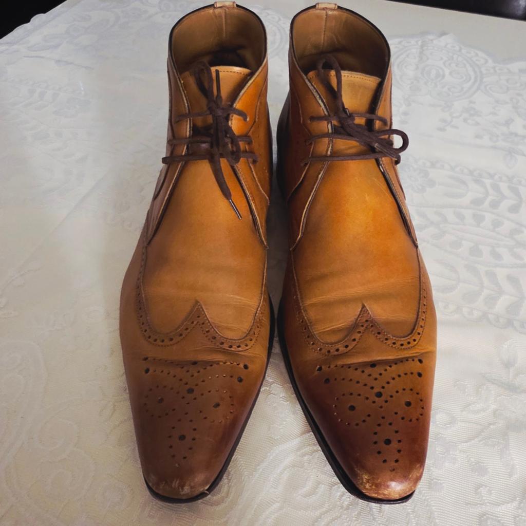 Magnanni leren brogues - maat 42.5, Kleding | Heren, Schoenen, Bruin, Boots, Ophalen of Verzenden, Magnanni