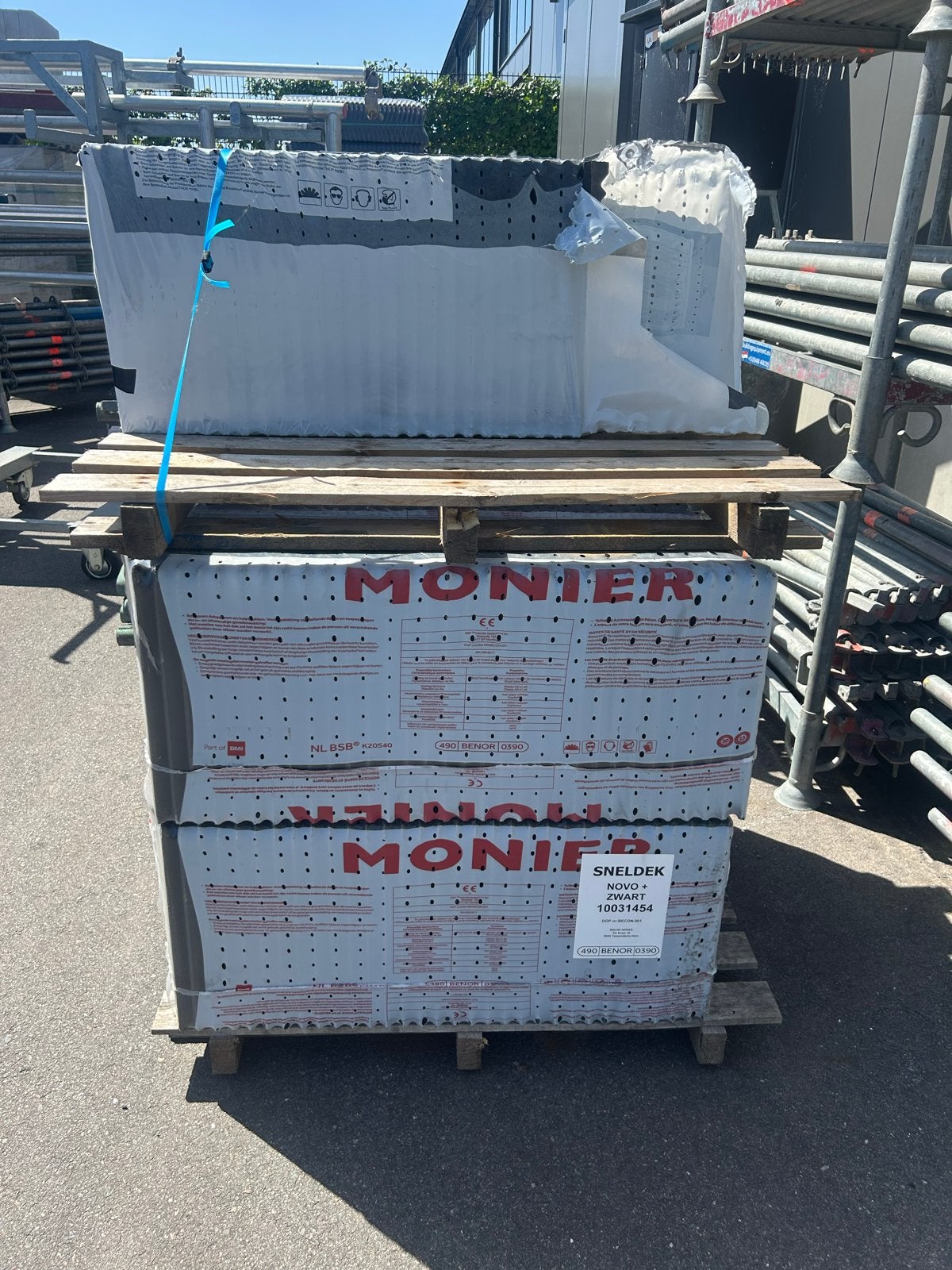 Monier Sneldek Novo Zwart Dakpannen (Nieuw), Doe-het-zelf en Verbouw, Dakpannen en Dakbedekking, Ophalen, Steen of Klei, Zwart