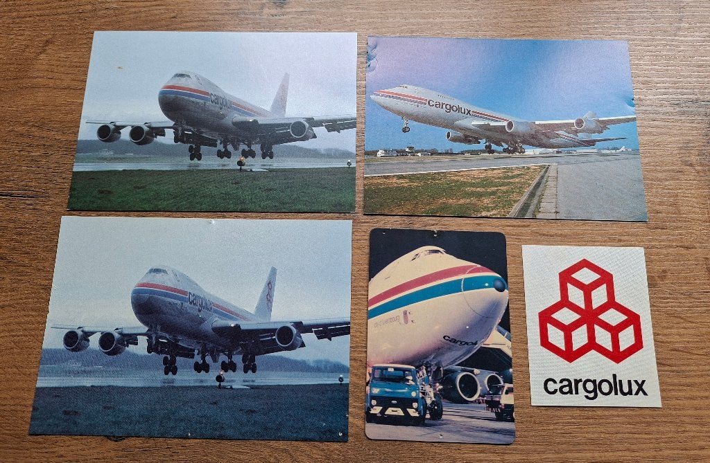 Cargolux Boeing 747 Postkaarten en Kalender 1988, Ophalen of Verzenden, Gebruikt, Kaart, Foto of Prent