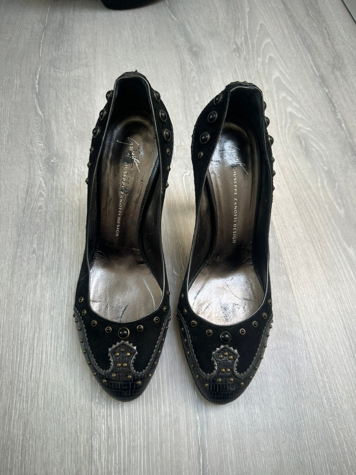 vintage brand Giuseppe Zanotti, Pumps, Zwart, Ophalen of Verzenden, Zo goed als nieuw