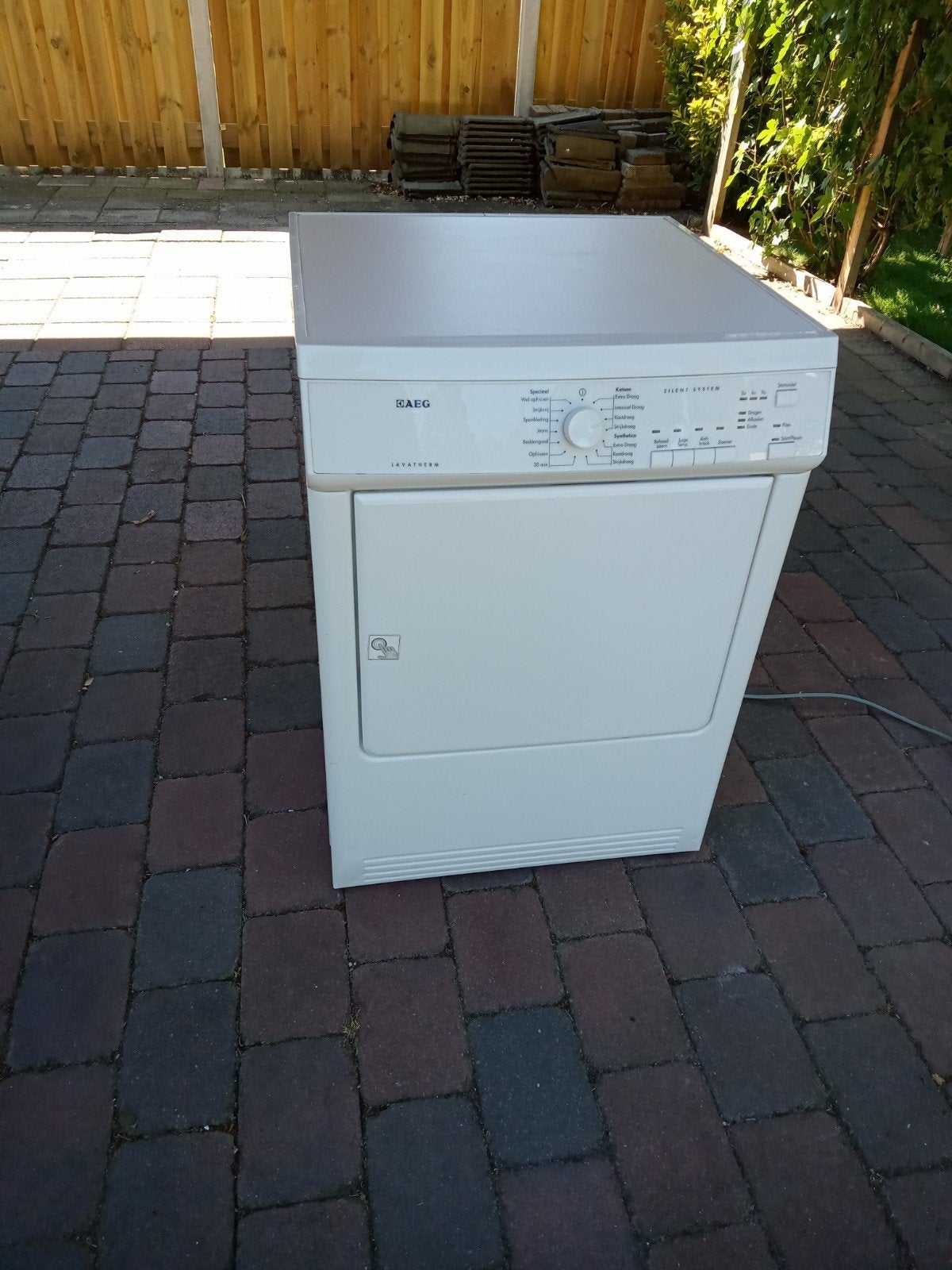Droger AEG lavatherm met slang afvoer, Witgoed en Apparatuur, Wasdrogers, Ophalen, 6 tot 8 kg, Gebruikt, Luchtafvoer
