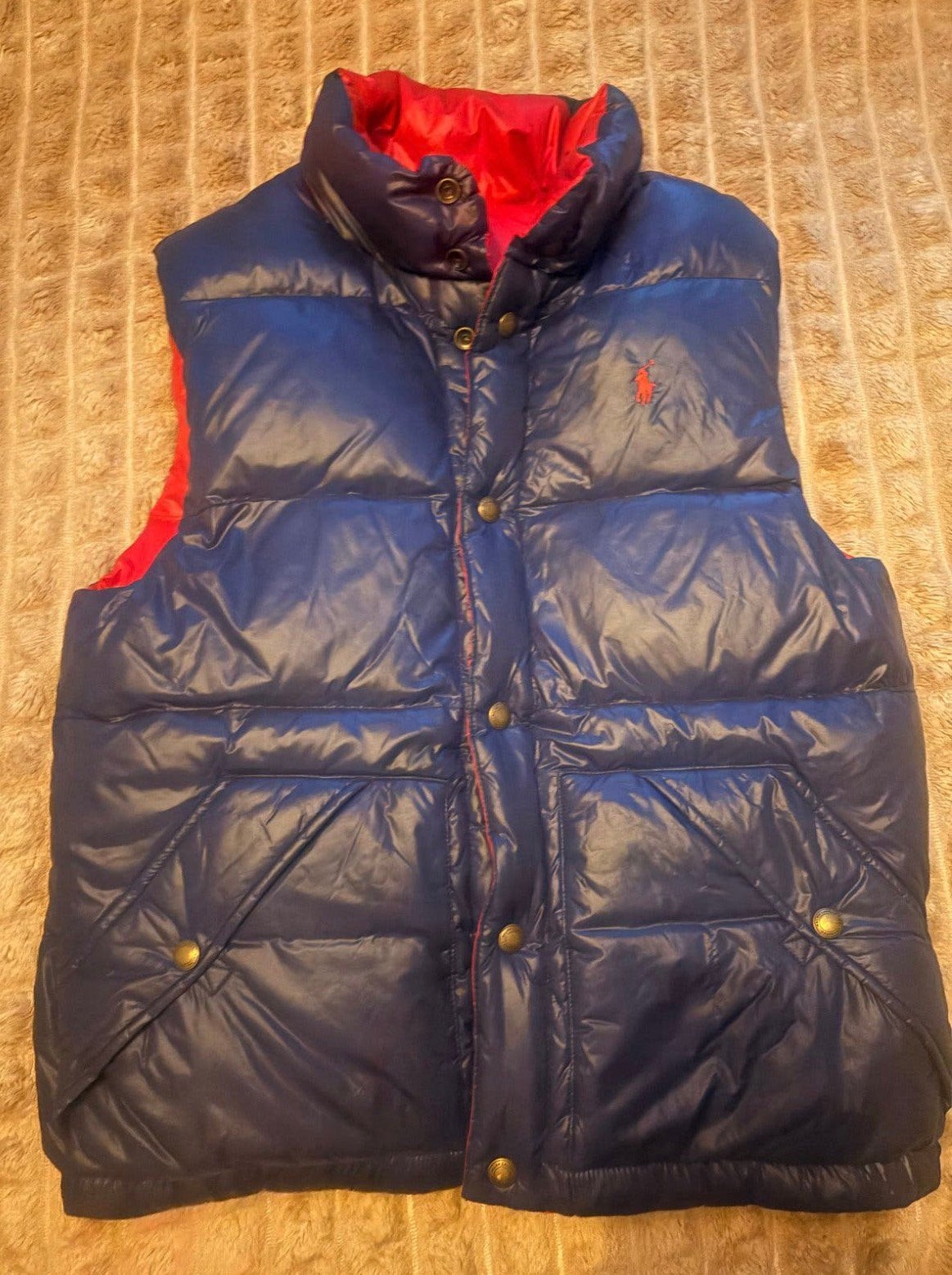 Ralph Lauren Bodywarmer, reversible, Kleding | Heren, Ophalen of Verzenden, Zo goed als nieuw, Overige maten, Blauw
