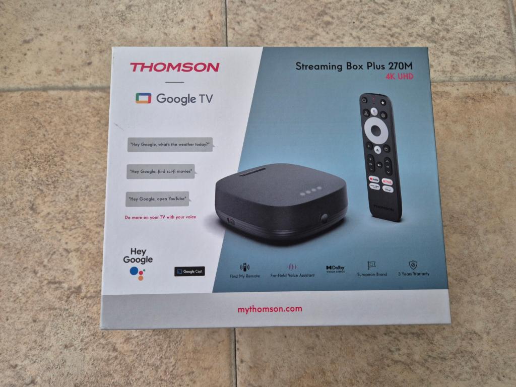 Thomson streaming Box Plus 270, Google TV (NIEUW in Doos), Ophalen of Verzenden, Nieuw, HDMI, Minder dan 500 GB