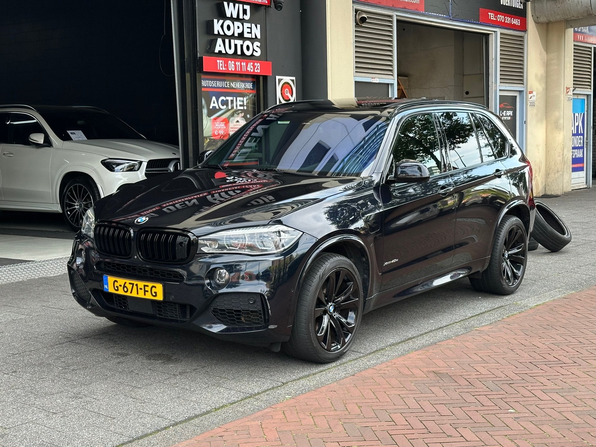 BMW X5 XDrive40e High Executive Aut Leer Navi Clima Camera P, Auto's, Gebruikt, 4 cilinders, Zwart, Bedrijf