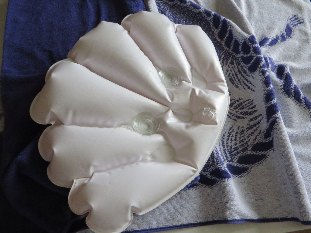 Badlaken met opblaaskussen, Ophalen, Zo goed als nieuw, Blauw, Overige typen