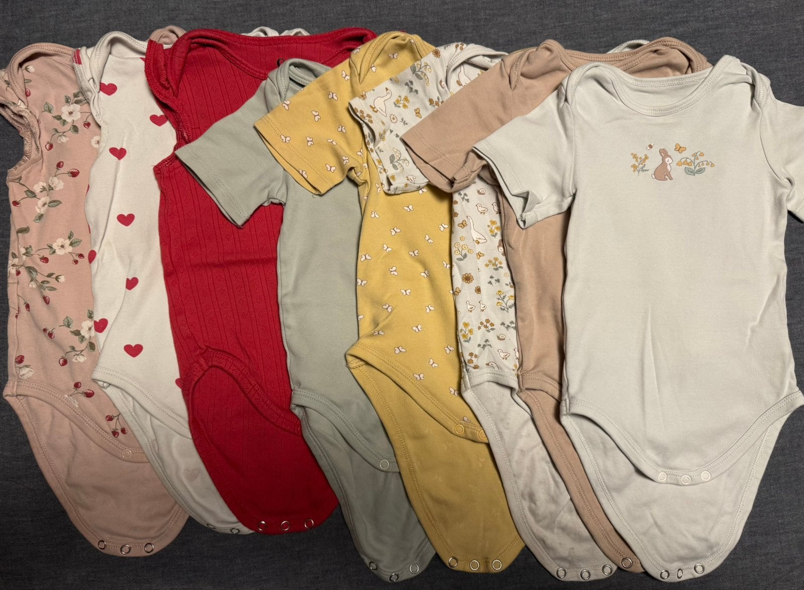 8 meisje rompertjes maat 92 korte mouwen C&A, Kinderen en Baby's, Kinderkleding | Maat 92, Ophalen, Gebruikt, Meisje, Setje