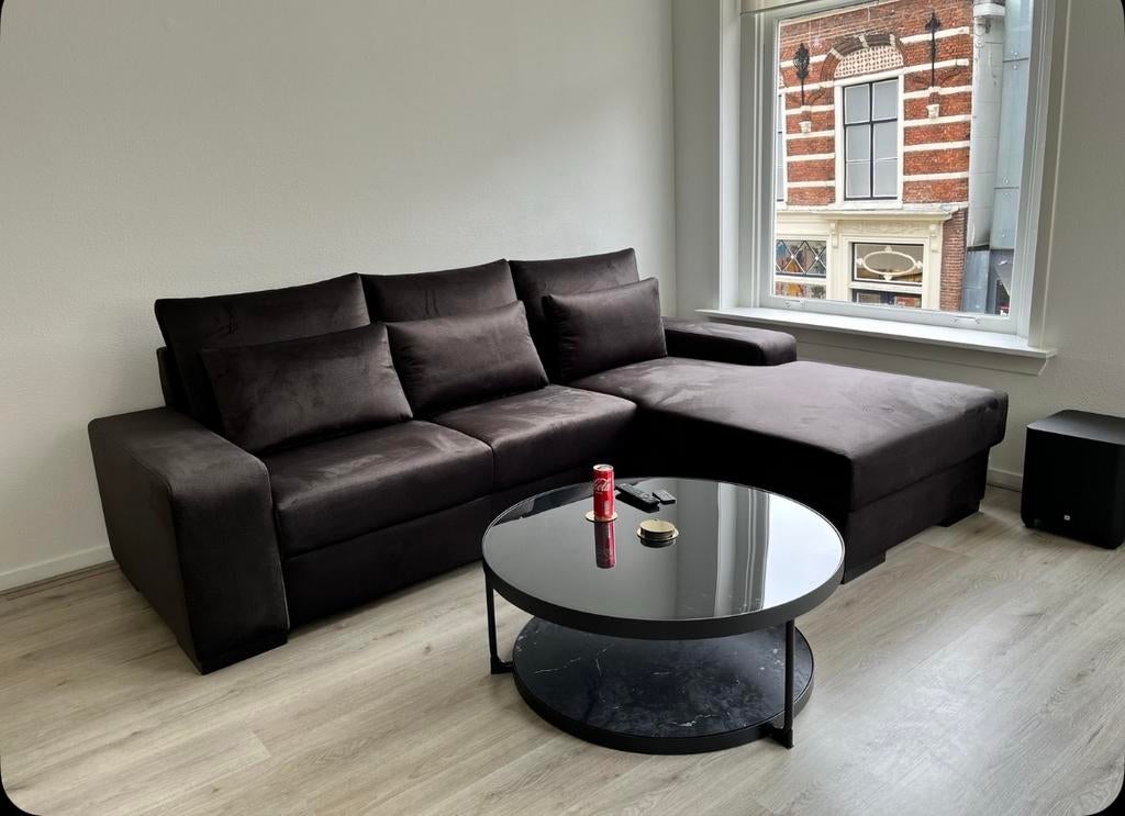 Hoekbank met loveseat - Zo goed als nieuw, 250 tot 300 cm, 100 tot 125 cm, Hoekbank, Ophalen of Verzenden