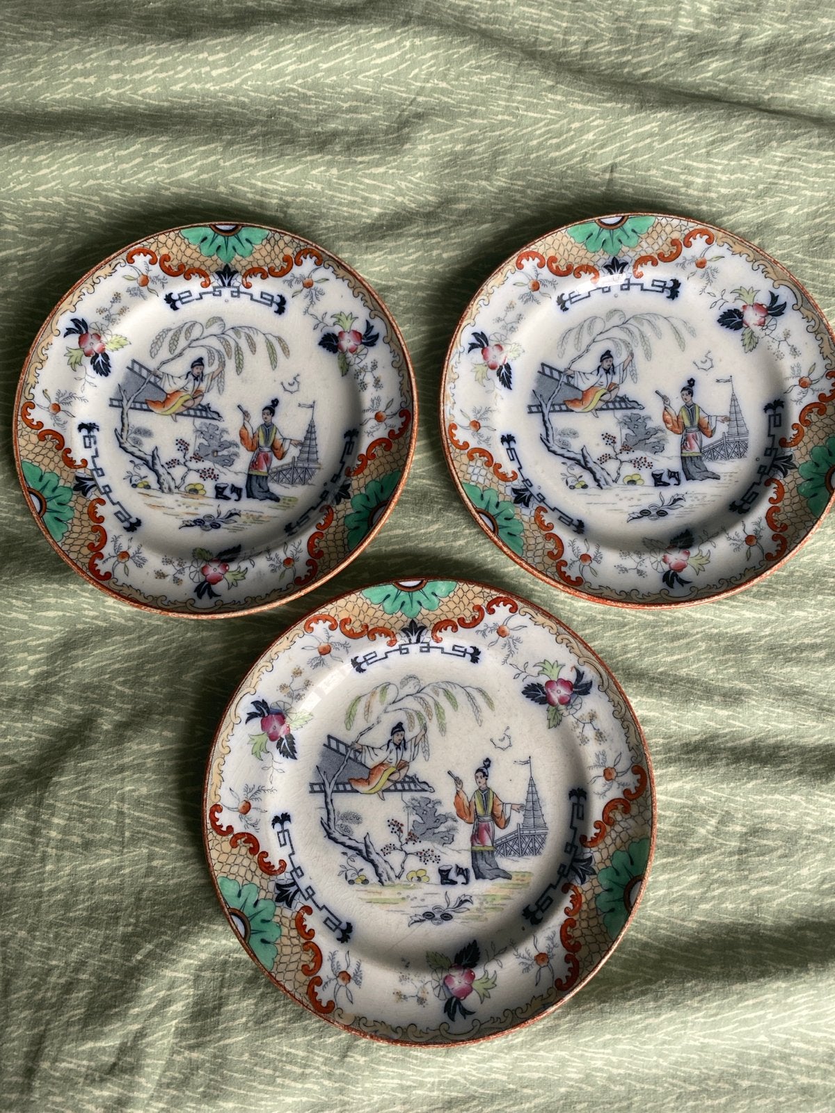 Set van 3 Petrus Regout Timor borden, antiek staan in de weg, Antiek en Kunst, Ophalen of Verzenden