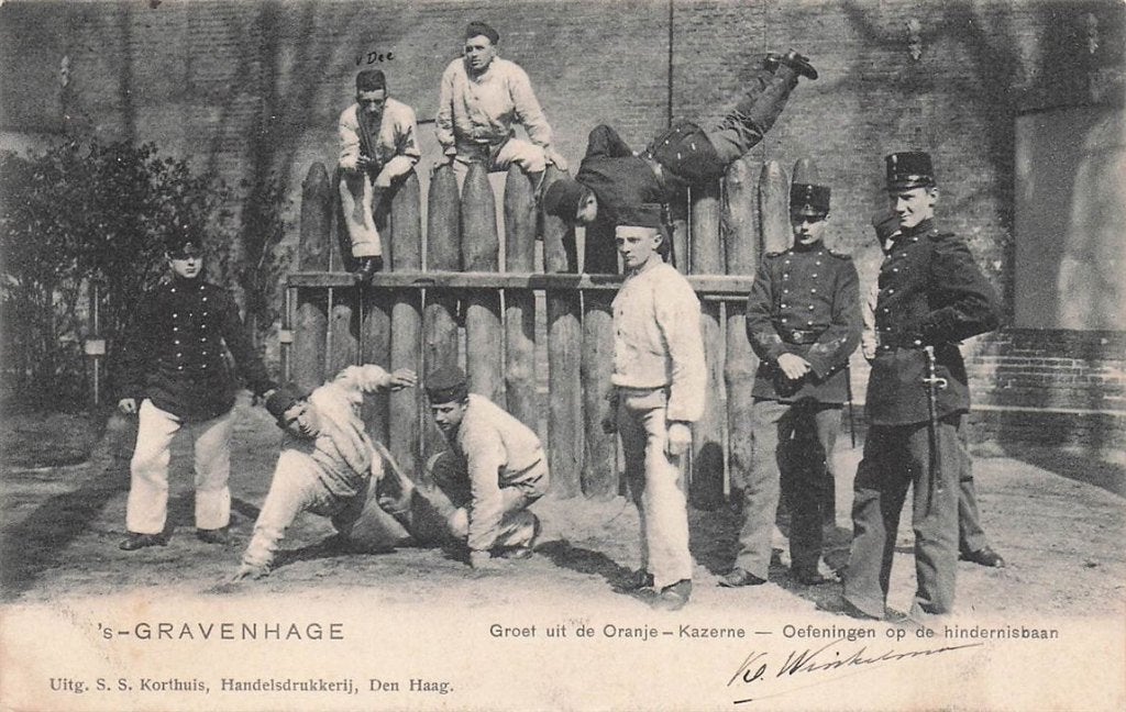 703-320-005 s-Gravenhage Groet uit de Oranje Kazerne Oefeni, Verzenden, Voor 1920, Zuid-Holland