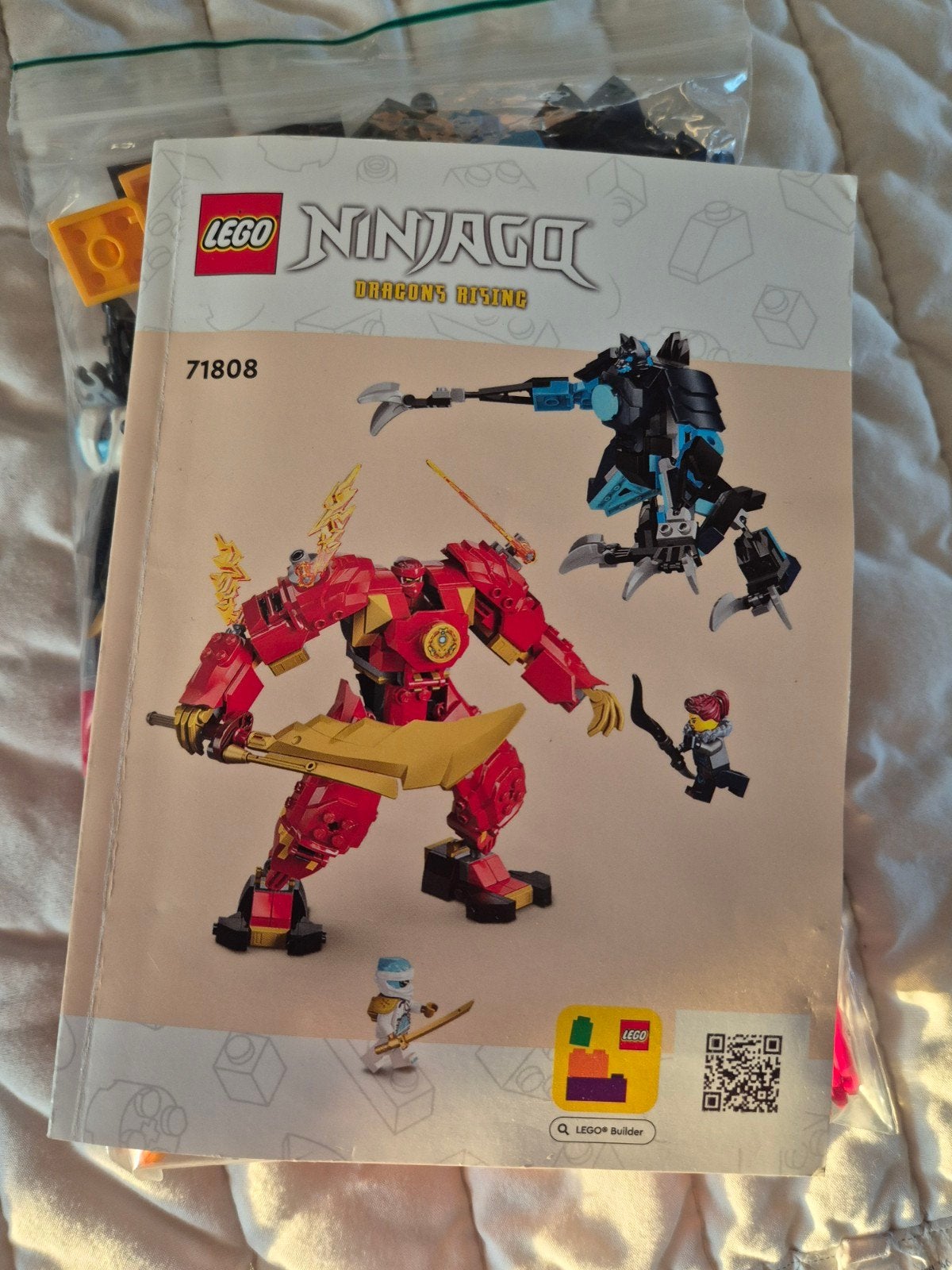 LEGO Ninjago 71808 Kai's Elementaire Vuurrobot (compleet), Ophalen of Verzenden, Gebruikt