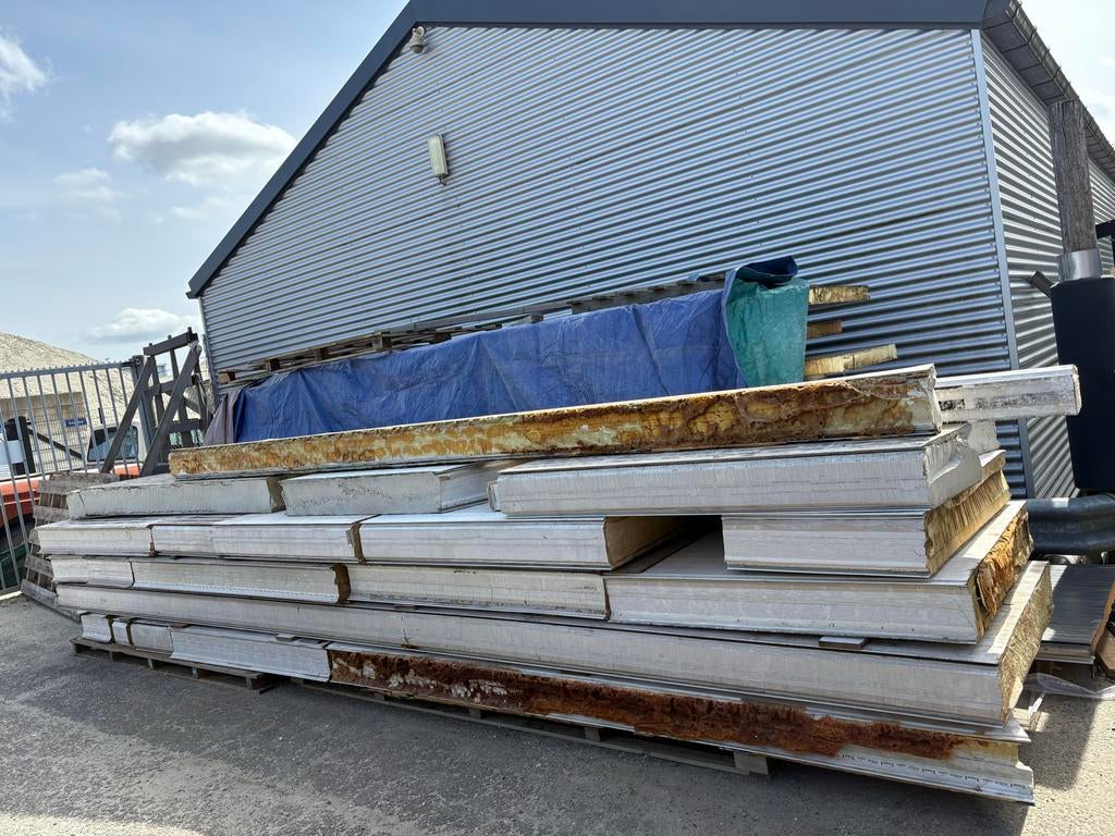 Sandwichpanelen diverse maten, Doe-het-zelf en Verbouw, Isolatie en Afdichting, Gebruikt, Muurisolatie, Hardschuim (Pir), 8 tot 12 cm