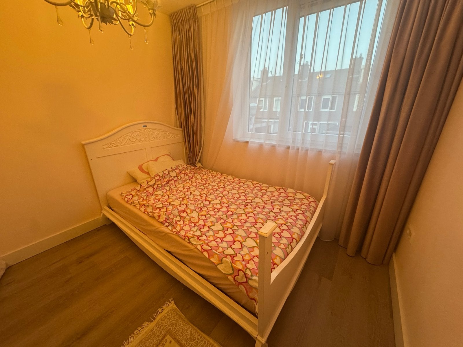 Witte bed 120 cm breed, Gebruikt, Wit, Ophalen of Verzenden, Twijfelaar