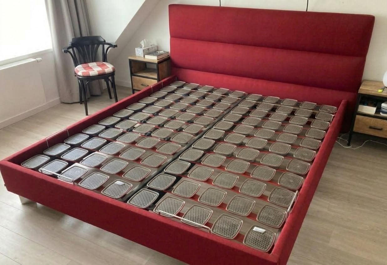 Tempur bed met verstelbare lattenbodems - 180x220 cm, Huis en Inrichting, Ophalen, 210 cm, Tweepersoons, 180 cm