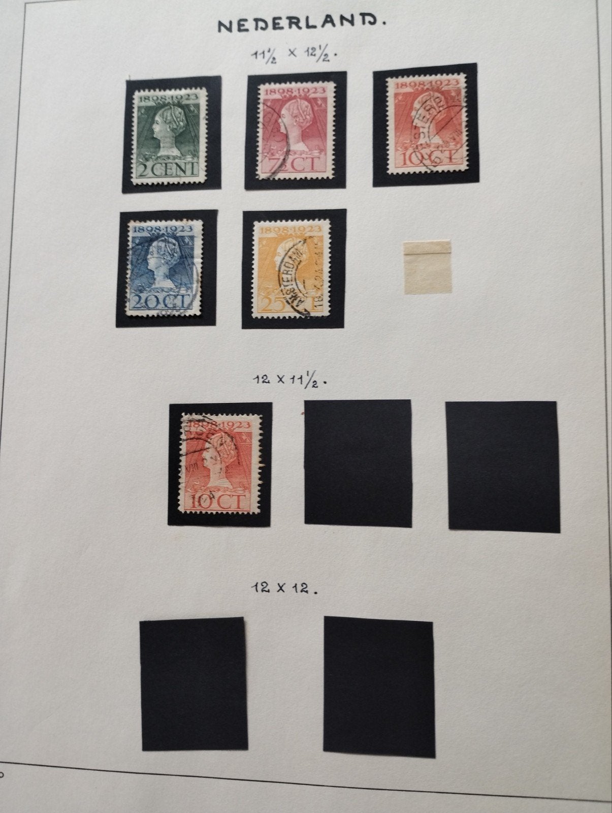 Postzegels Nederland 1923 Regerings jubileum Wilhelmina, Postzegels en Munten, Ophalen of Verzenden, Nederland