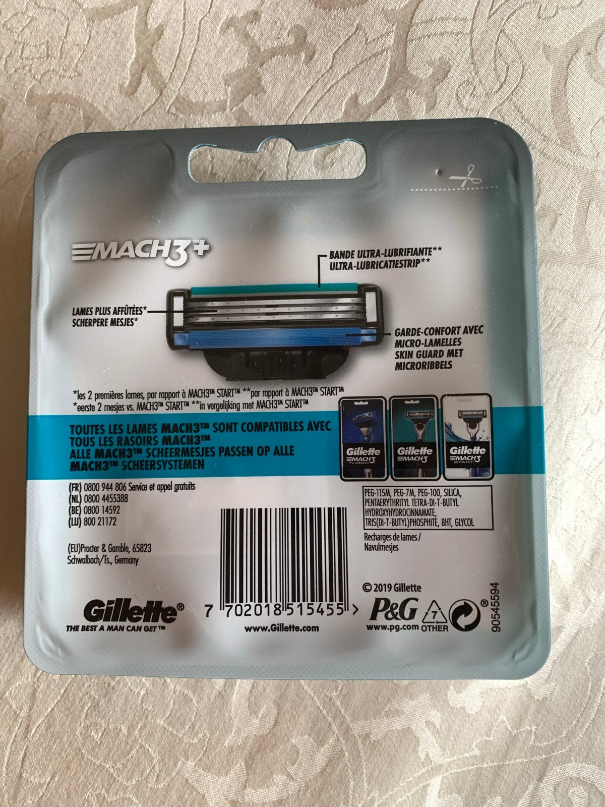 Gillette Mach3+ Scheermesjes - 5 stuks, Ophalen of Verzenden, Nieuw, Overige typen