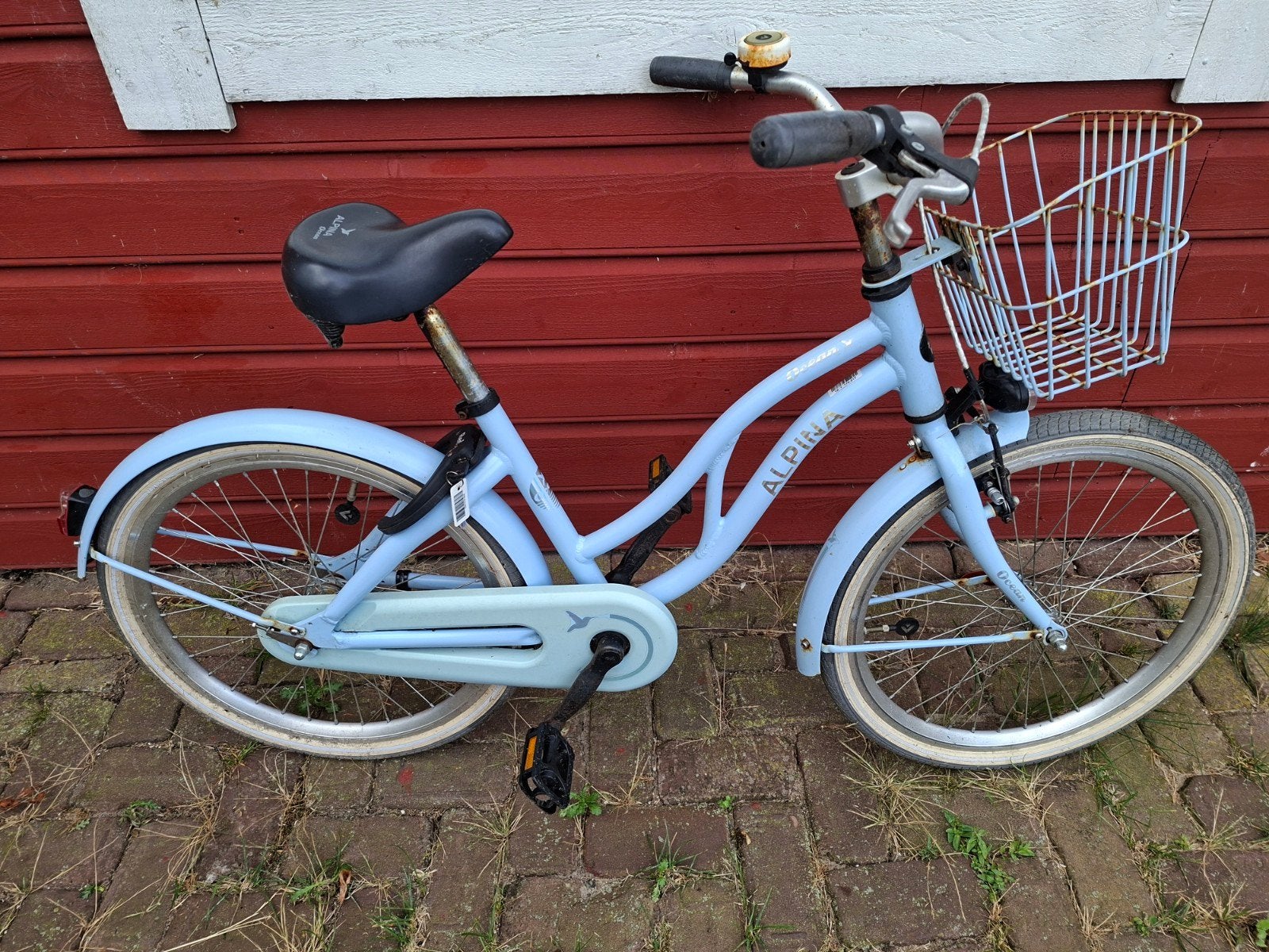 Alpina Ocean Meisjesfiets 22 inch - Goede staat, Ophalen, Terugtraprem, 22 inch, Gebruikt
