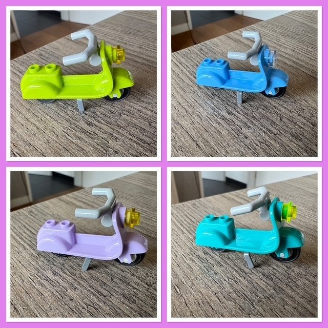 lego scooter met lamp, standaard en stuur in 4 kleuren, Ophalen of Verzenden, Nieuw, Accessoire, Lego