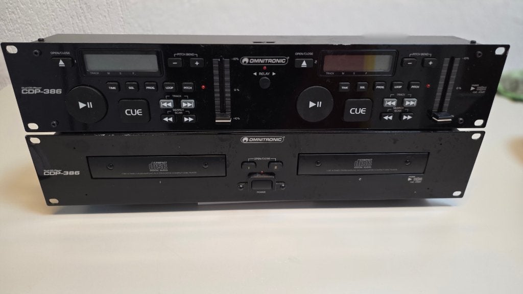 Omnitronic CDP-386 – Professionele Dubbele CD-speler 19 inch, Ophalen of Verzenden, Gebruikt, Minder dan 5 kanalen