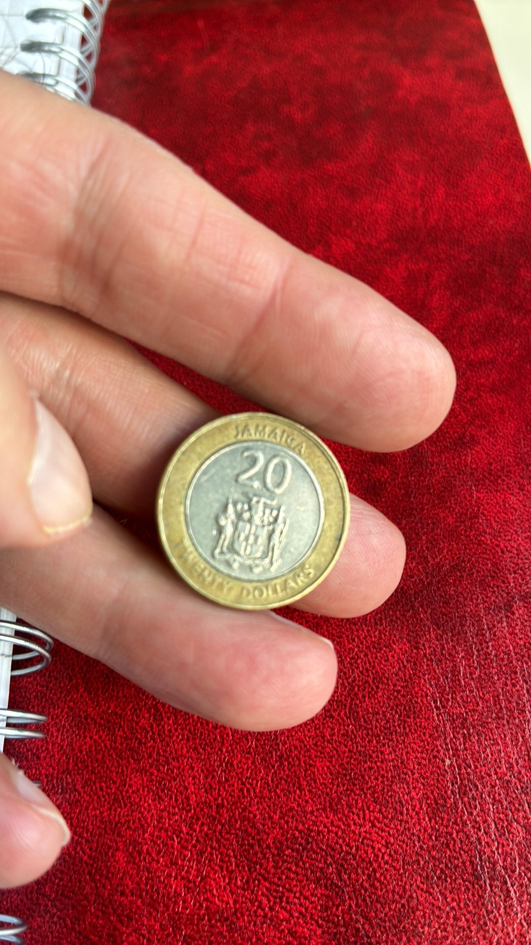 Jamaica 20 dollars 2001 bi metaal, Ophalen of Verzenden, Midden-Amerika