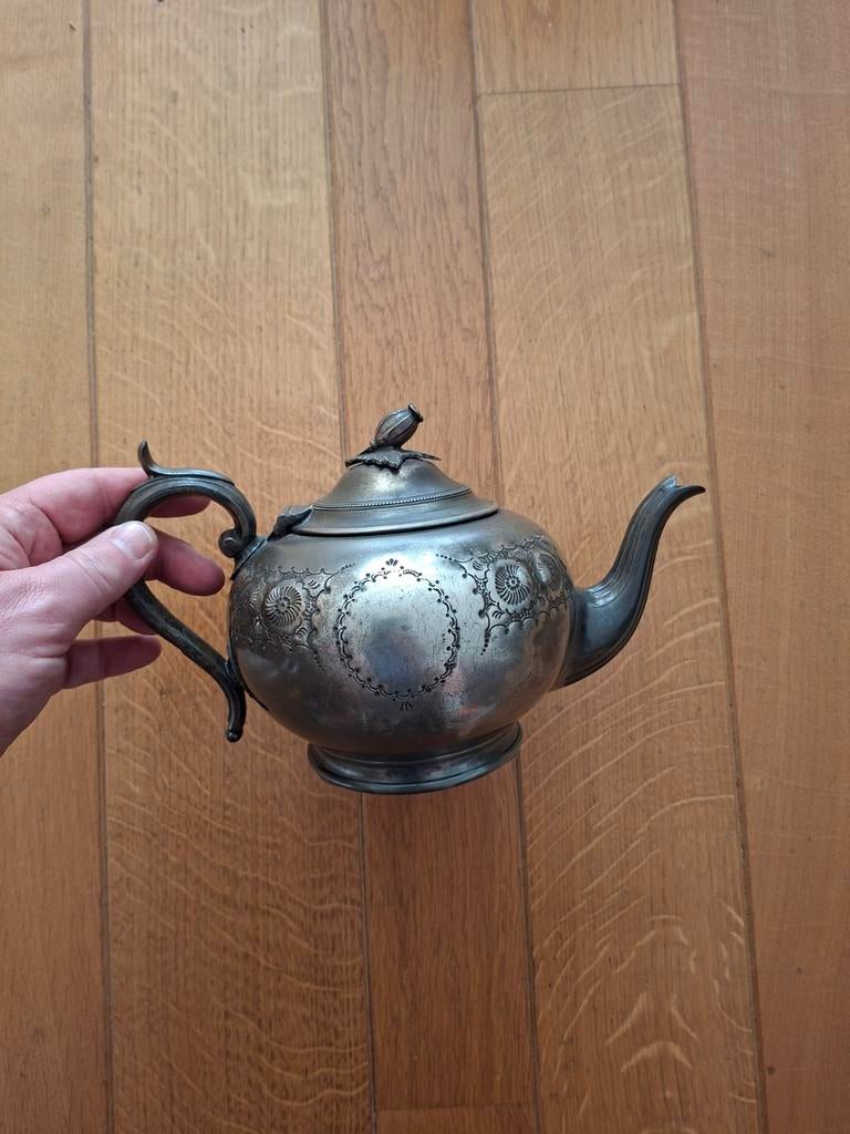 Antieke theepot, Shaw & Fisher, Sheffield, eind 19e eeuw, Antiek en Kunst, Ophalen of Verzenden