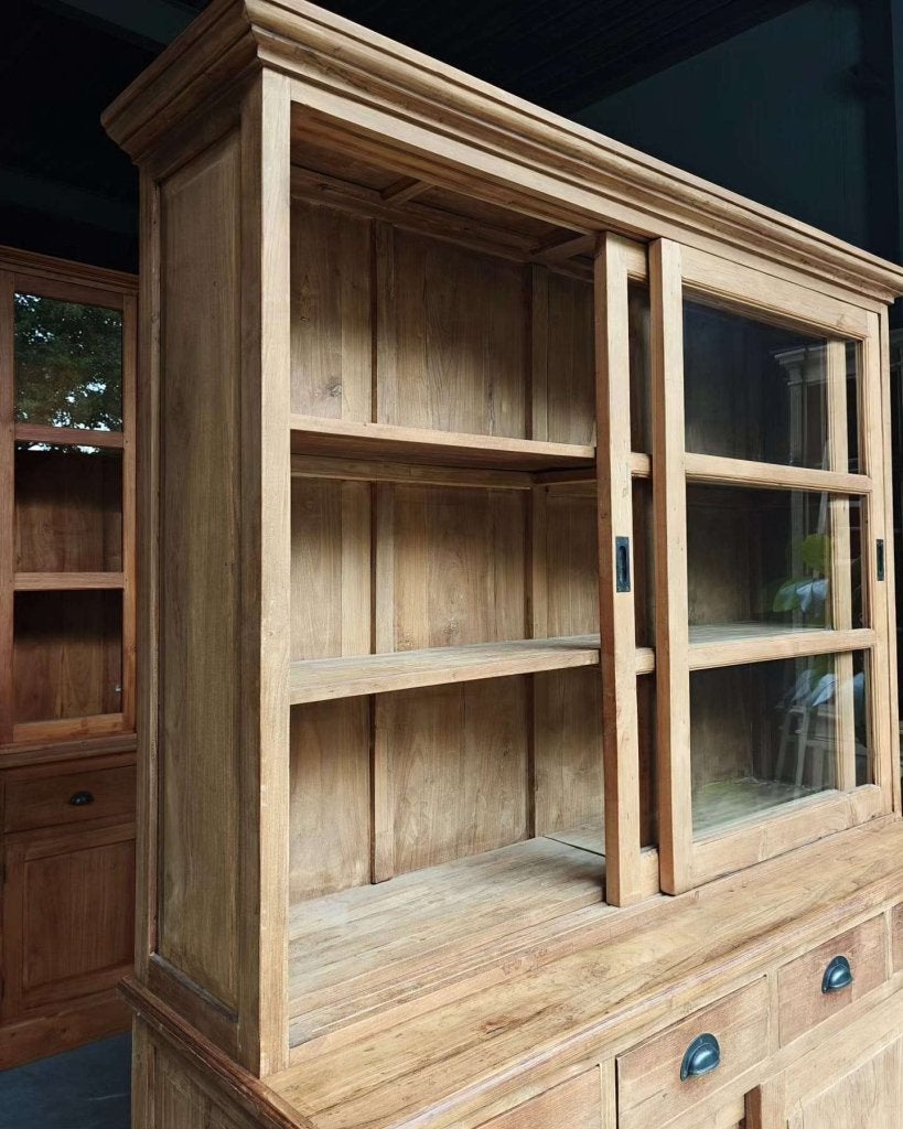 Mooie teakhouten winkelkast | Servieskast teak #6343, Gebruikt, -, 200 cm of meer, -