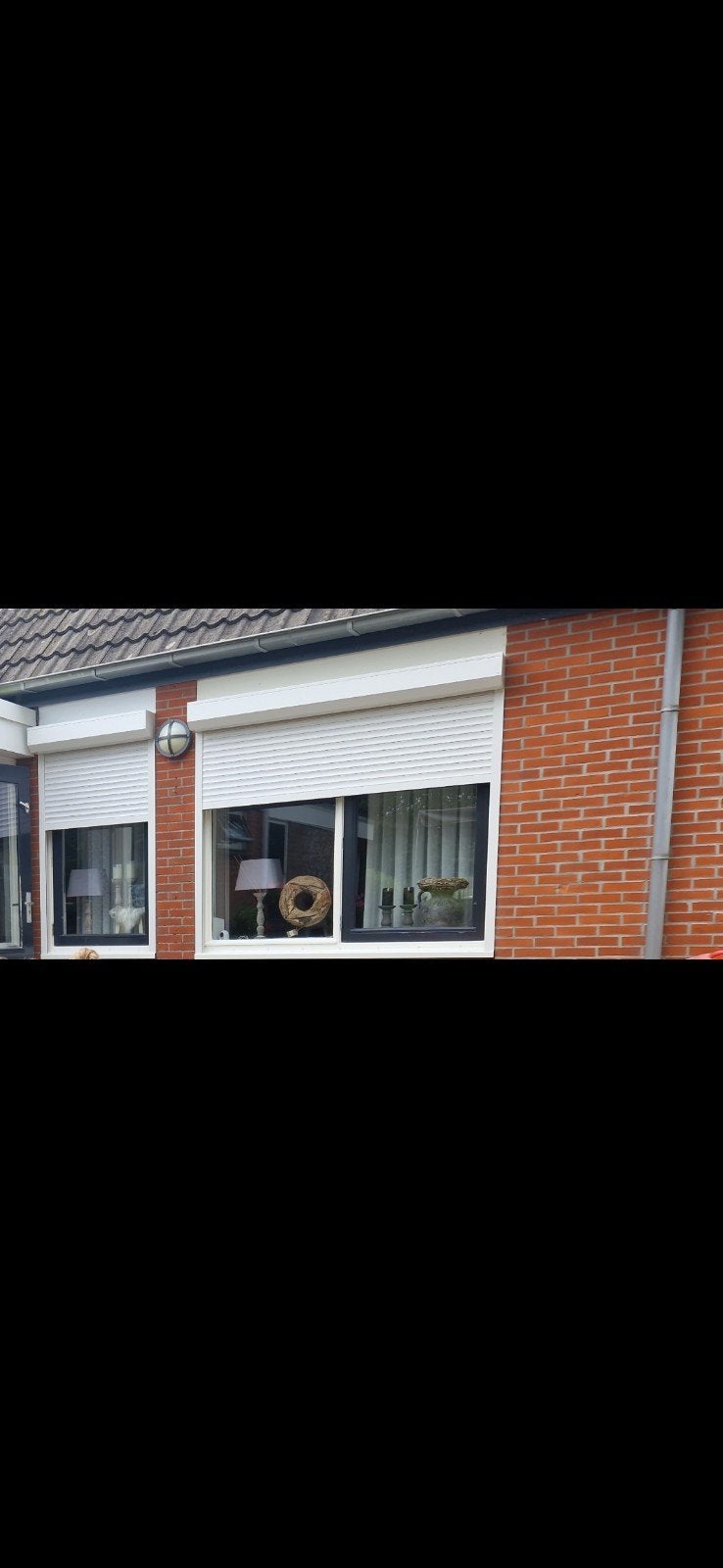 Witte rolluiken voor ramen, Doe-het-zelf en Verbouw, Rolluiken, Ophalen, Gebruikt, 150 tot 200 cm, Wit