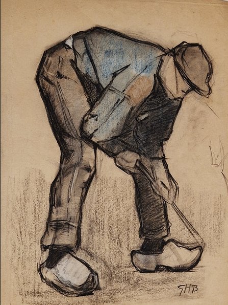 George Hendrik Breitner. Attributed to. Landarbeiter, Verzenden