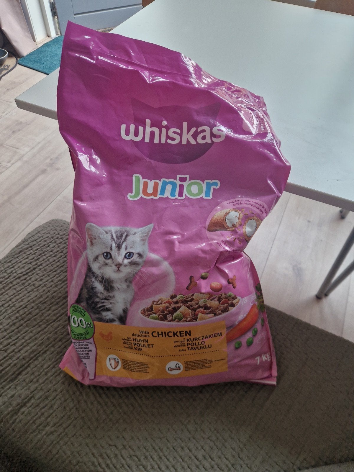 Whiskas kattenvoer brokken junior kip 7 kg (kitten), Dieren en Toebehoren, Ophalen of Verzenden, Kat