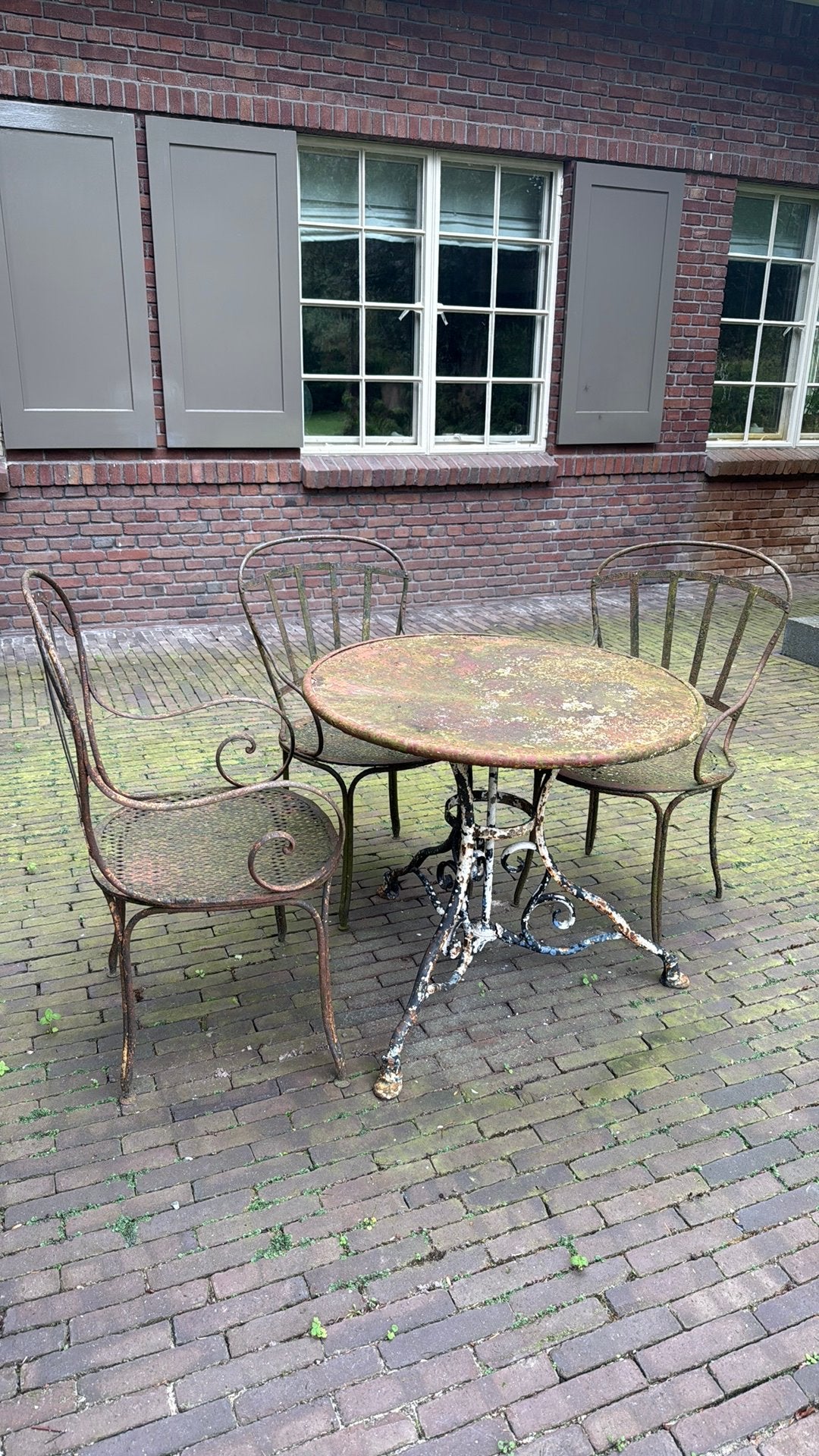 Gietijzer tuinset, Overige materialen, Gebruikt, Ophalen of Verzenden, Tuinset