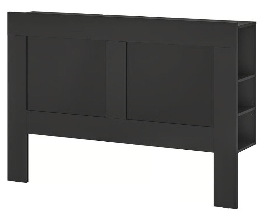 Hoofdbord Ikea Brimnes zwart met opbergvakken, Ophalen, 70 cm of meer, Hout, 65 cm of meer