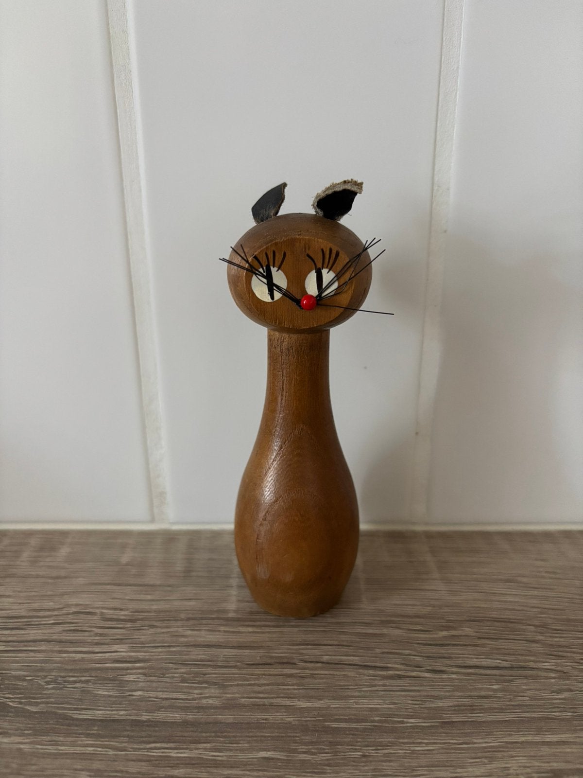 Mid-Century Modern houten kunst- of designbeeldje, Ophalen of Verzenden, Gebruikt, Bruin, Hout