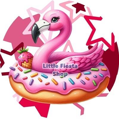 L2327  icing flamingo donut 20cm eetbare taart print, Ophalen of Verzenden, Nieuw, Taarten, Versiering