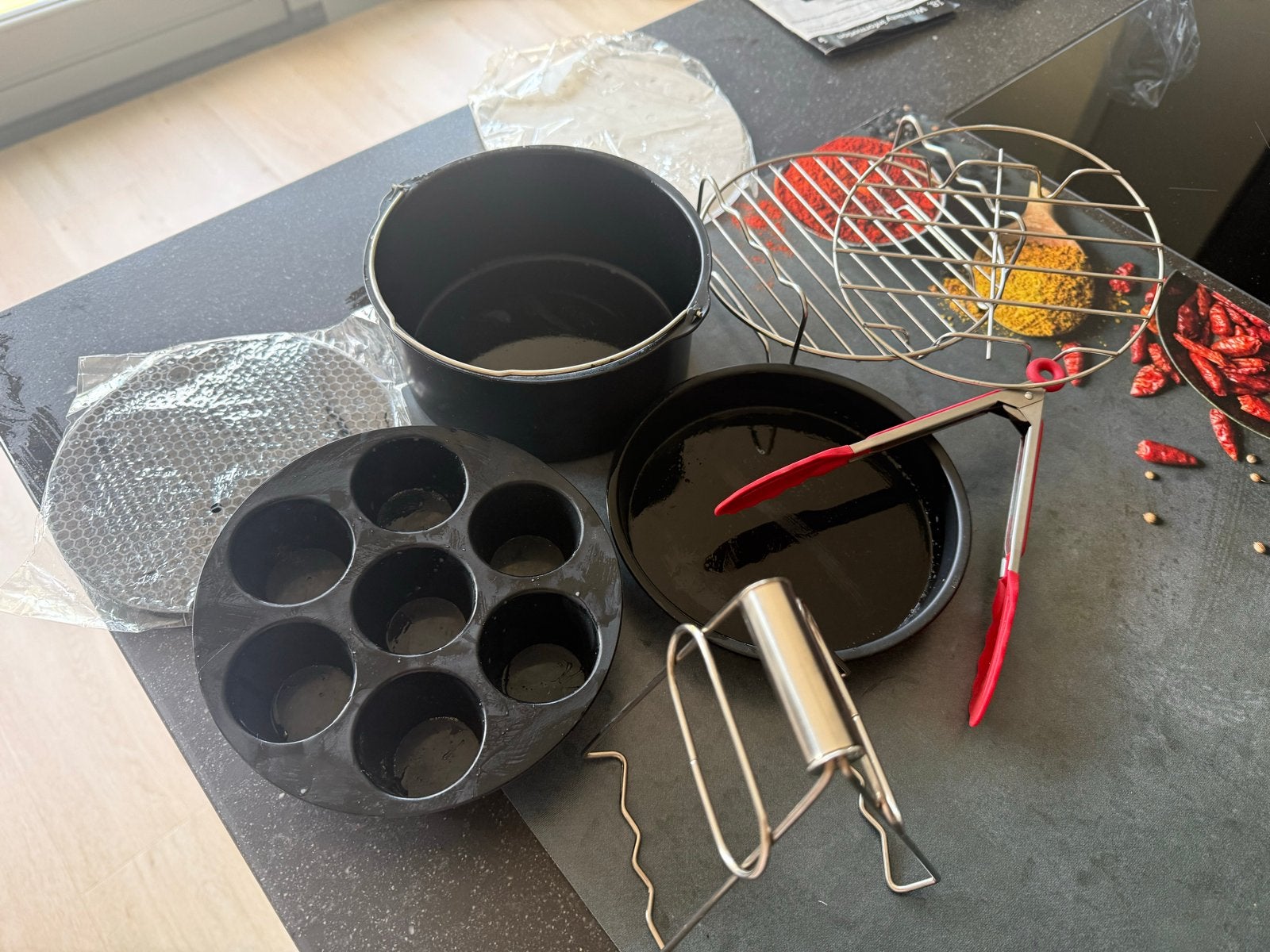 Deleca Heteluchtfriteuse / Airfryer Accessoires Bakset - XL, Ophalen of Verzenden, Gebruikt, Airfryer XL