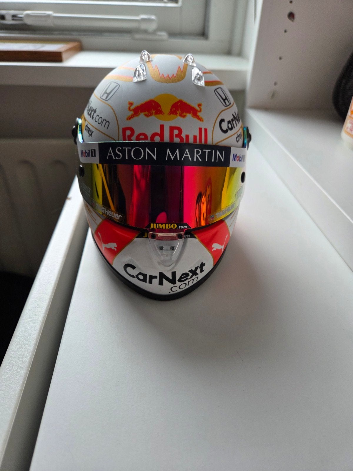 Max Verstappen F1 Special Edition Helm - Kleine Replica, Ophalen of Verzenden, Zo goed als nieuw, Formule 1