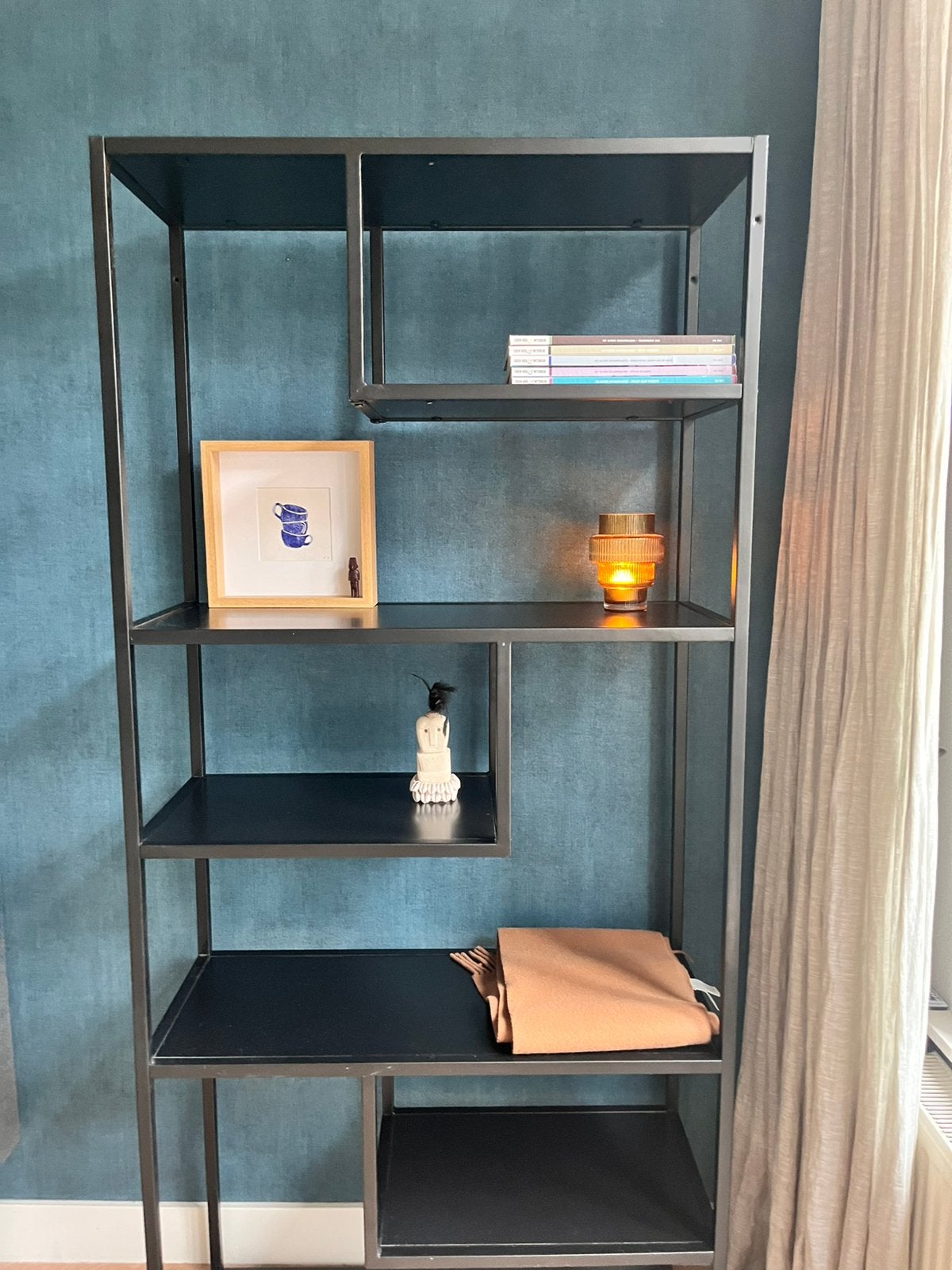 Metalen roomdivider met open vakken, Ophalen, Zo goed als nieuw, Modern