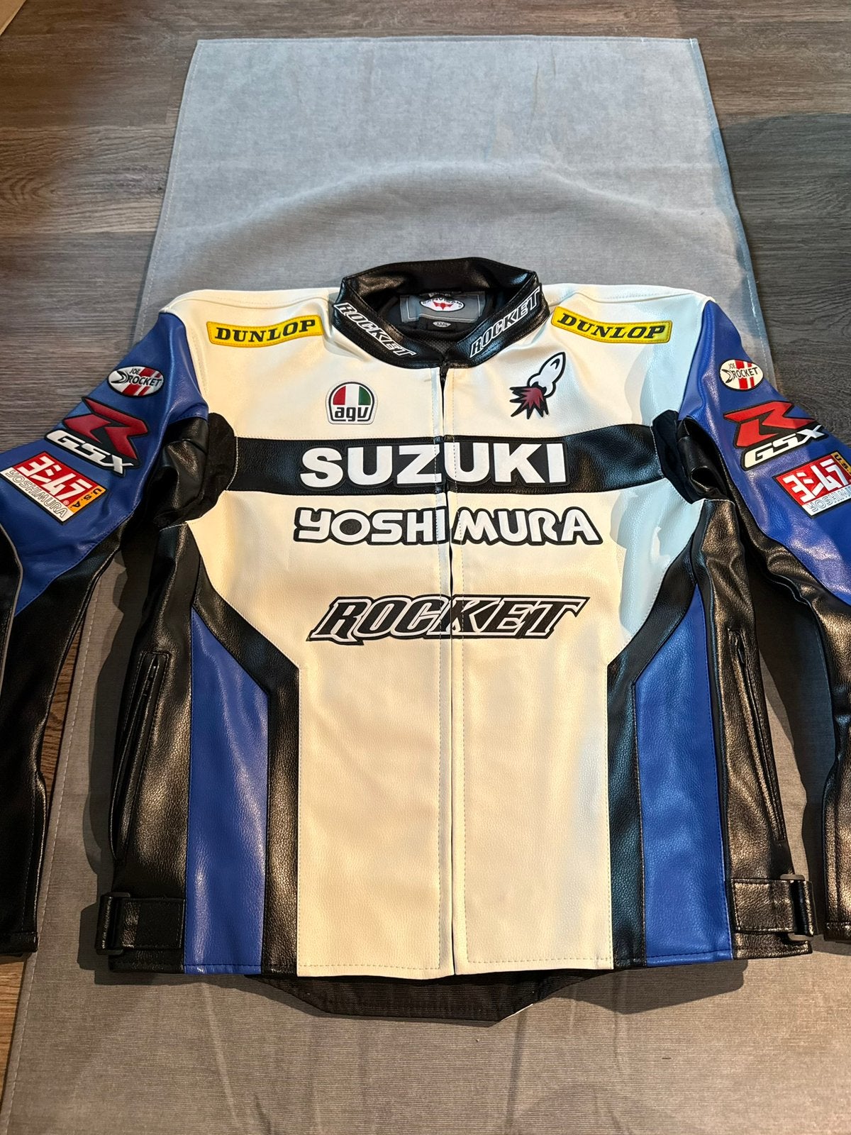 Suzuki Yoshimura Motorjas (Maat 3XL) Vintage blauw, Ophalen of Verzenden, Zo goed als nieuw, Overige maten, Blauw