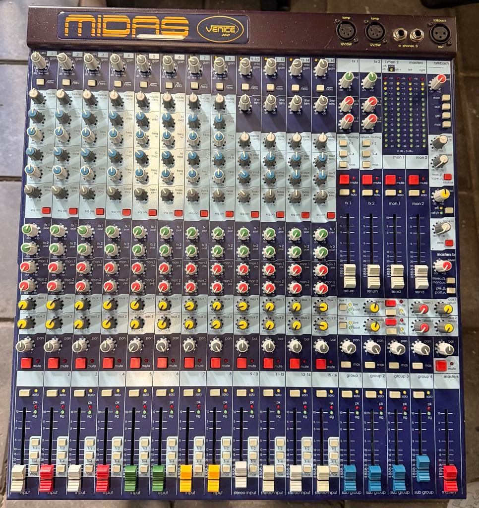 Midas Venice 160, Ophalen of Verzenden, Zo goed als nieuw, 10 tot 20 kanalen, Microfooningang