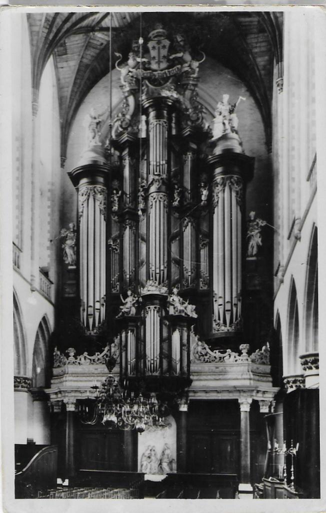 Orgel Kerk Oude Ongelopen Ansichtkaart ( 8634), Ophalen of Verzenden, 1960 tot 1980, Ongelopen
