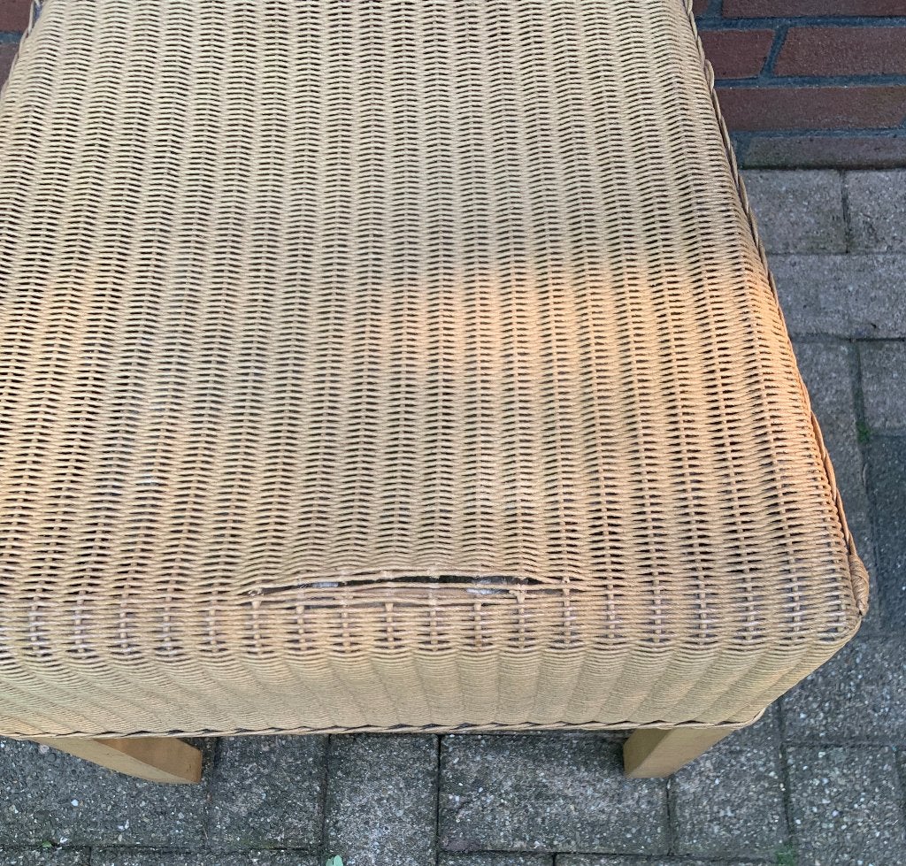 T.e.a.b.: 4 gebruikte Lloyd Loom eettafelstoelen, Ophalen, Gebruikt, Bruin, Vier