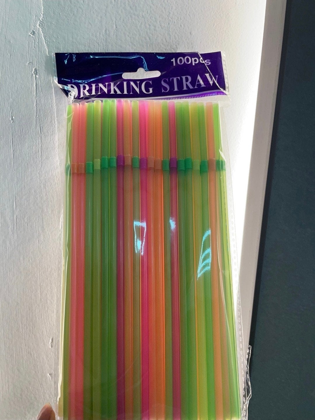 plastic rietjes 100Pcs, Ophalen of Verzenden, Nieuw, Feestartikel, Verjaardag