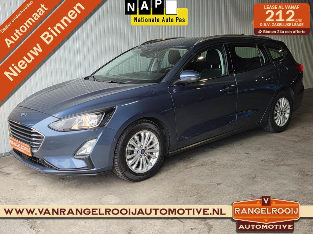 Ford Focus Wagon 1.0 Titanium Business Automaat, ACC, stoel-, 125 pk, Gebruikt, Blauw, Origineel Nederlands